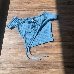 Windsor blue crop top xs